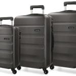 ROLL ROAD FLEX set kofera 3/1 – antrasit siva, čvrsti koferi sa kombinacionom bravom