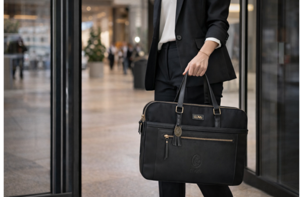 EL POTRO LANA torba za laptop ženska elegantna torba za računar 15.6 inča sa više pregrada i detaljima od eko kože