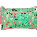 ENSO GARDEN PARTY prazna pernica sa 3 pregrade sa cvetnim motivima