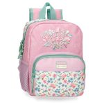 MOVOM MY LITTLE GARDEN ranac za vrtić roze sa cvetnim motivima