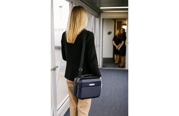 Enova CAPRI neseser od ABS materijala, sa kaišem i Enova logom na prednjoj strani - svakodnevna upotreba.