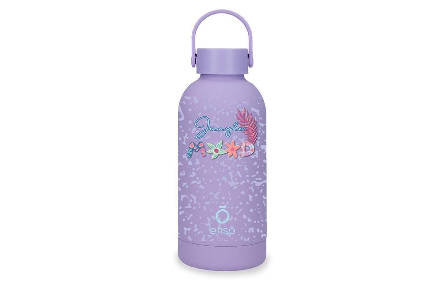 Enso Jungle Mood termos 350 ml u pastelnoj boji sa dekorativnim printom.