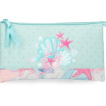 Movom I Love Sea Life pernica sa 3 pregrade mint pastel, školska pernica sa školjkama i morskim motivima