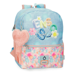 Enso BUBBLES ranac za vrtić u pastelno plavim i roze tonovima sa mekanim pufnastim priveskom u obliku srca
