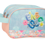 Enso BUBBLES neseser u pastelnim bojama, prostran kozmetički etui za devojčice sa mehurićima i cvetićima.