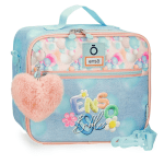 Enso BUBBLES torba na rame u pastelnim tonovima sa srcastim priveskom, prostranim odeljkom i podesivim kaišem.