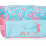 Enso JUNGLE MOOD neseser u tirkizno-roze boji sa floralnim motivima