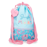 Enso JUNGLE MOOD torba za sport u tirkizno-roze boji sa floralnim motivima i pufnastim priveskom