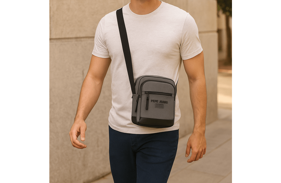 Pepe Jeans Waltford muška torba na rame u sivoj boji, moderna i funkcionalna torba sa podesivim kaišem - svakodnevni život.