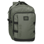 Pepe Jeans Matlock ranac za laptop, vodootporni ranac od poliestera i eko kože u khaki boji, sa pregradom za laptop i tablet.
