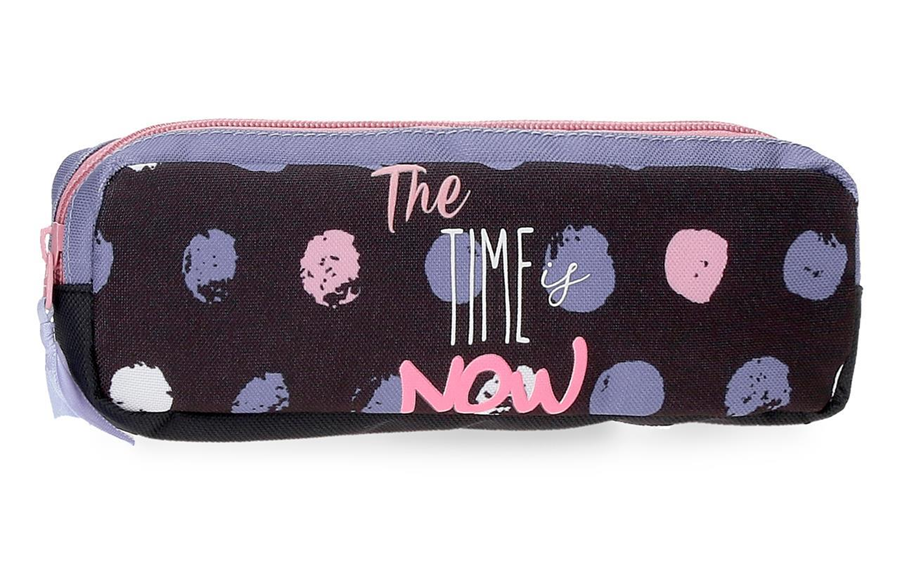 Roll Road The Time Is Now prazna pernica sa tufnastim dezenom i natpisom