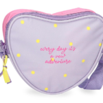 MOVOM NEW ADVENTURE dečija torba na rame pastelna srce torbica sa podesivim kaišem i priveskom