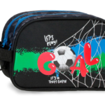 MOVOM OFFSIDE dečiji neseser sa 2 pregrade crni plavi fudbalski motiv