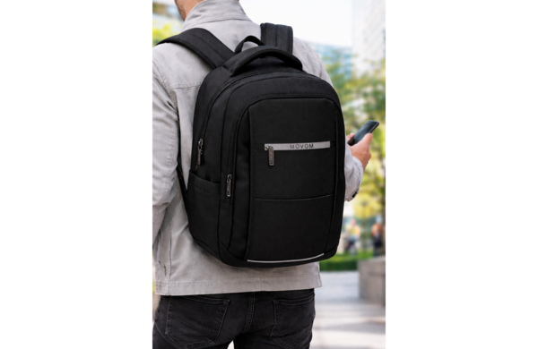 MOVOM TRIMMED ranac za laptop crni poslovni ranac sa USB portom