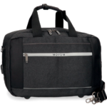 Movom Trimmed putna torba sa prednjim otvaranjem, crna sportska i putna torba sa unutrašnjim trakama i organizacionim džepovima, idealna za vikend putovanja i trening