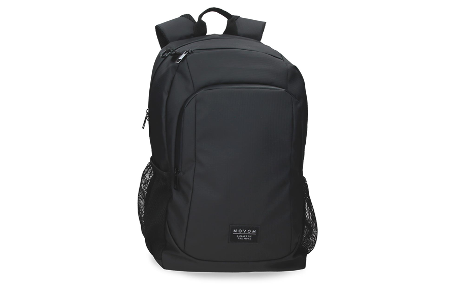 MOVOM MILLER crni poslovni ranac za laptop sa više pregrada i prednjim džepovima