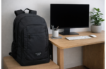 MOVOM MILLER crni poslovni ranac za laptop sa više pregrada i prednjim džepovima