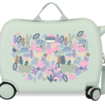 MOVOM FOREST dečiji kofer na točkićima pastelno zeleni kofer sa motivima šumskih životinja