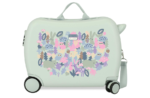 MOVOM FOREST dečiji kofer na točkićima pastelno zeleni kofer sa motivima šumskih životinja
