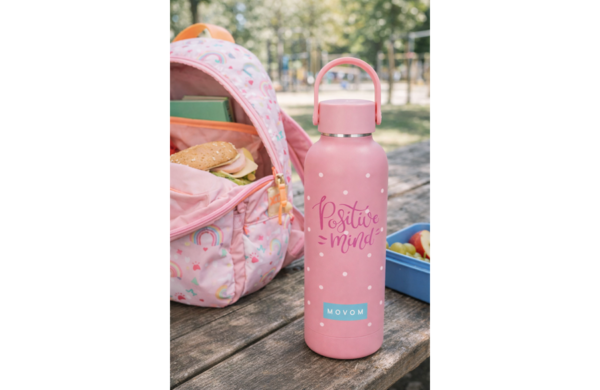 MOVOM POSITIVE MIND dečiji termos 500 ml zeleni sa motivima i pozitivnim dizajnom