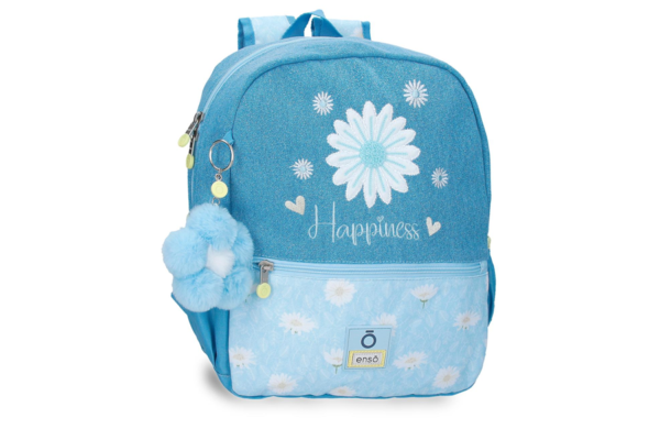 ENSO HAPPINESS dečiji ranac za vrtić sa cvetnim detaljima i priveskom