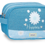 ENSO HAPPINESS dečiji neseser sa dve pregrade u plavoj boji sa motivom bele rade