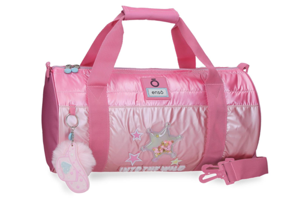 ENSO INTO THE WILD dečija pink putna torba sa zvezdanim motivima i podesivim kaišem