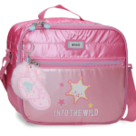 ENSO INTO THE WILD dečija pink torba za užinu sa termo unutrašnjošću i podesivim kaišem