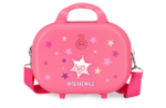 ENSO INTO THE WILD dečiji neseser 29x21x15 cm. Tvrdi ABS neseser roze boje sa dva odeljka, ogledalom i trakom za kofer. Idealan za putovanja.