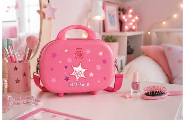 ENSO INTO THE WILD dečiji neseser roze ABS tvrdi neseser sa ručkom i kaišem