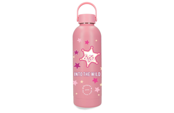ENSO INTO THE WILD dečiji termos 500 ml u pink boji sa motivom zvezde od nerđajućeg čelika