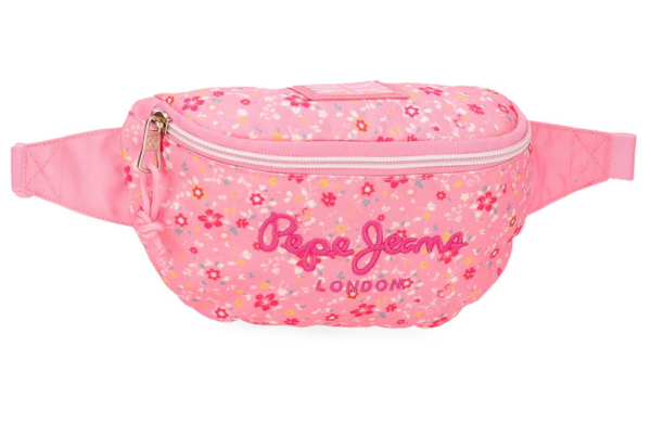 PEPE JEANS ALENKA dečija torba oko struka roze sa cvetnim dezenom i podesivim kaišem