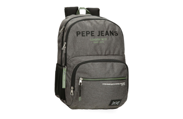 PEPE JEANS Edmon ranac za školu antracit sa dva odeljka i prednjim džepovima