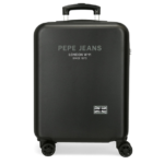 PEPE JEANS EDEMON crni kabinski kofer 55 cm sa 4 točkića i teleskopskom ručkom