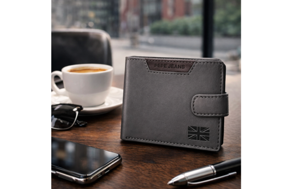 PEPE JEANS INDIANA muški novčanik od prirodne kože kompaktni model sa RFID zaštitom