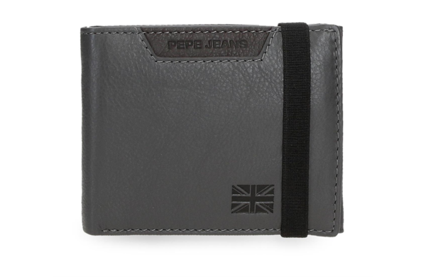 PEPE JEANS INDIANA muški novčanik od prirodne kože model sa elastičnim zatvaranjem i RFID zaštitom