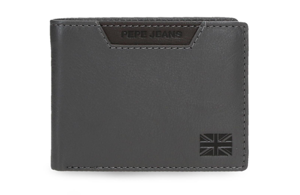 PEPE JEANS INDIANA muški novčanik od prirodne kože kompaktan model sa RFID zaštitom