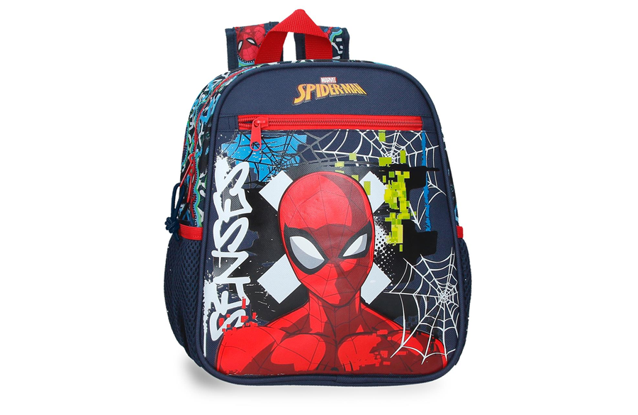 MARVEL GRAFFITY OF SPIDERMAN ranac za vrtić dečiji tamnoplavi ranac sa Spiderman motivom i bočnim mrežastim džepovima