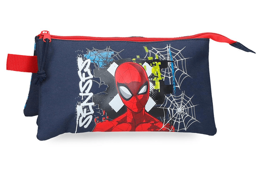 MARVEL GRAFFITY OF SPIDERMAN prazna pernica sa 3 pregrade tamnoplava školska pernica sa Spiderman motivom 22x12x5 cm