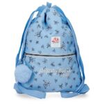 PEPE JEANS OLIVIA ženska torba za sport svetloplava sa cvetnim printom i prednjim džepom
