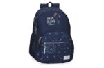 PEPE JEANS LENAY ranac za školu tamnoplavi sa dva odeljka i ornament printom