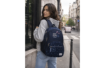 PEPE JEANS LENAY ranac za školu tamnoplavi sa dva odeljka i ornament printom