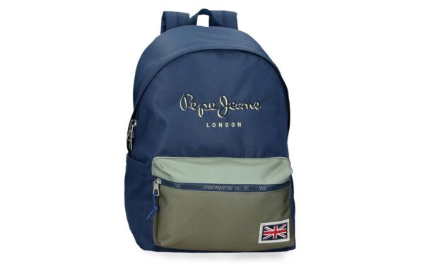 PEPE JEANS ARWYN teget ranac za školu sa postavljenim leđima, džepom za laptop i sportskim detaljima