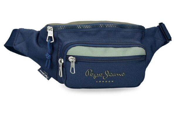 PEPE JEANS ARWYN muška torba oko struka u teget i maslinasto zelenoj boji sa podesivim kaišem i sportskim urbanim dizajnom