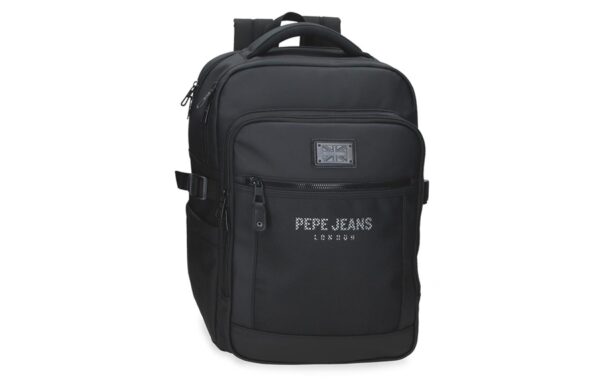 Pepe Jeans Durham muški ranac za laptop 15 inča crni urbani ranac sa više pregrada i organizerom