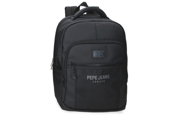 Pepe Jeans Durham ranac za laptop 15.6 inča muški crni urbani cabin ranac sa više pregrada