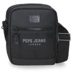 Pepe Jeans DURHAM muška torba na rame crna kompaktna urbana torba sa više pregrada i podesivom naramenicom