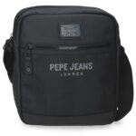 Pepe Jeans DURHAM muška torba na rame sa prostorom za tablet crna urbana torba sa više pregrada i podesivom naramenicom