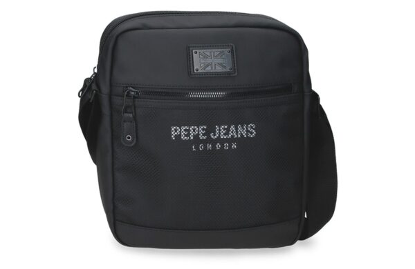 Pepe Jeans DURHAM muška torba na rame sa prostorom za tablet crna urbana torba sa više pregrada i podesivom naramenicom