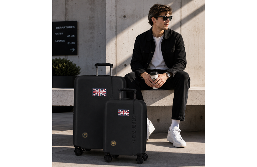 PEPE JEANS HENRY set kofera 2/1 crni – urbani ABS koferi za putovanja